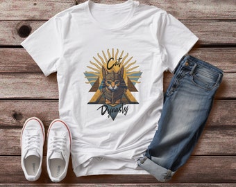 Cat Dynasty T-Shirt, Funny Cat Shirts for Women Men Gift for Cat Lovers, Cool Cat Tee, Gift for Cat Lovers, Cool Graphic Vintage Kitten Tees