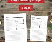 Printable Blank Recipe Page: 8.5x11 & 6x9 (PDF Download)