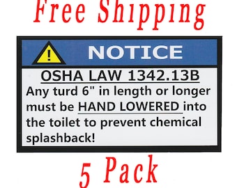 OSHA LAW 1342.13b OSHA Gag Stickers…