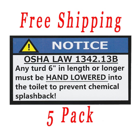OSHA LAW 1342.13b OSHA Gag Stickers… - Etsy