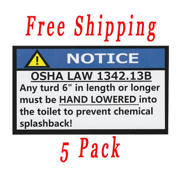 OSHA LAW 1342.13b OSHA Gag Stickers…