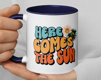 Here Comes the Sun Mug, Coffee Mug, Tea Mug, Beatles Mug, Summer Mug, Gift for Him, Gift for Her, Office Mug, Gift Mug,