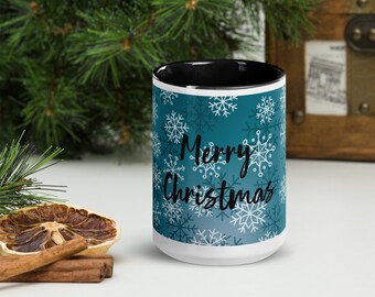 Merry Christmas Mug, Snowflake Mug, Gift for Her, Gift for Him, Gift Mug, Coffee Mug, Tea Mug, Winter Mug