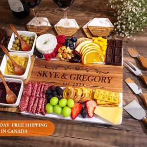 Personalized Charcuterie Board, Engagement Gift, Hostess Gift for Couple, Home Gift, Wedding Gift, Housewarming Gift,Mother's Day gift
