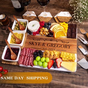 Personalized Charcuterie Board, Engagement Gift, Hostess Gift for Couple, Home Gift, Wedding Gift, Housewarming Gift,Mother's Day gift