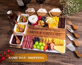 Personalized Charcuterie Board, Engagement Gift, Hostess Gift for Couple, Home Gift, Wedding Gift, Housewarming Gift,Mother's Day gift