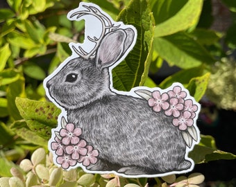 Jackalope Vinyl Sticker | Waterproof Sticker | Weatherproof Sticker