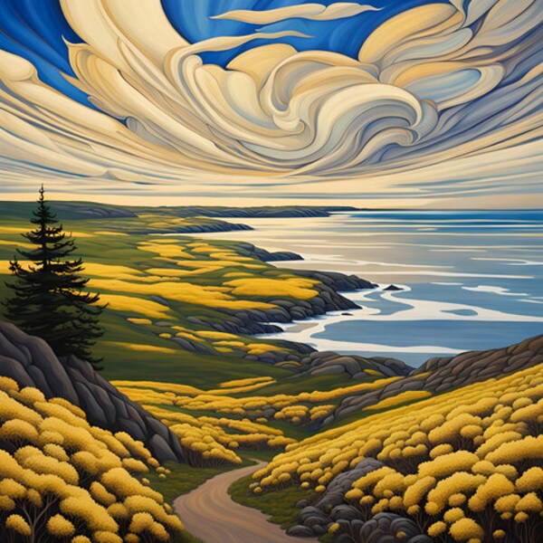 The Views from Gros Morne - Digital Print of the National Park in Newfoundland Canada by Indigenous Artist | Digital Media | Ready to Print