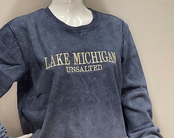 Lake Michigan embroidered sweatshirt