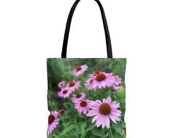 Tote Bag -- Purple Floral Design -- Original art by Marybeth Gasman