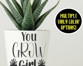 Funny Plant Quote Decal: Quirky Pot Decoration, Plant Lover Gift