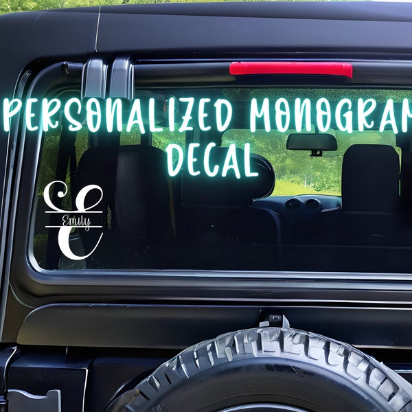 Custom Vinyl Design Decals, Letter Specific. Monogram letter decal for laptops, water bottles, vehicles, anything. Handmade and personalized