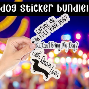 9-Piece Dog Vinyl Sticker Bundle for animal lovers! Dog parents, pet owners, sticker for water bottles, laptops, durable!