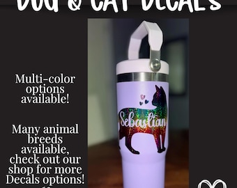 Custom Pet Name Decal: Holographic Vinyl Animal Sticker
