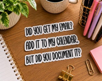 Sarcastic Office Stickers | Funny Work Quotes for Laptop, Coworker Gift, Planner & WFH Decor