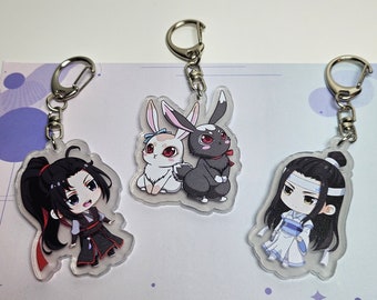PRE-ORDER Acrylic Keychains, Mo Dao Zu Shi, Grandmaster of demonic cultivation, Wei Wuxian, Lan Wangji, bunny, novel