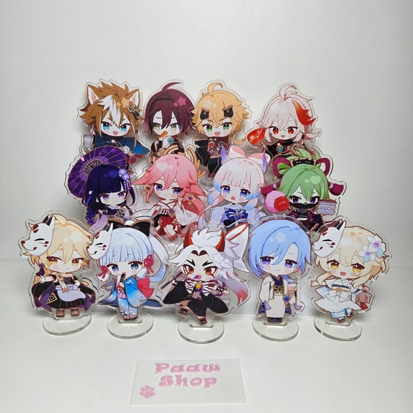 Genshin Impact Acrylic Stands : Yae Miko, Raiden, Kazuha, Itto, Ayaka, Gorou, Thoma, Ayayo, Kokomi, Kokomi, Heizou