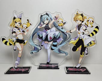 PRE-ORDER Betoverende acrylstandaard, Hatsune Miku, Kagamine Rin, Kagamine Len-standaards, vocaloid