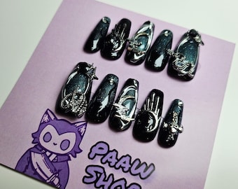 PRE-ORDER Cool Fashionable Press on Nails, Long nails Y2k style