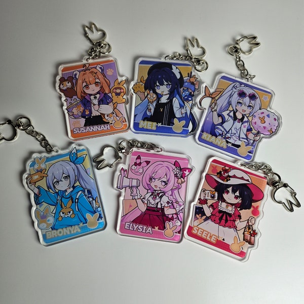 PRE-ORDER Enchanting Acrylic Keychains, Honkai Impact 3, Acrylic Keychain, game, Kiana, Seele, Mei, Elysia, Bronya, Sesannah