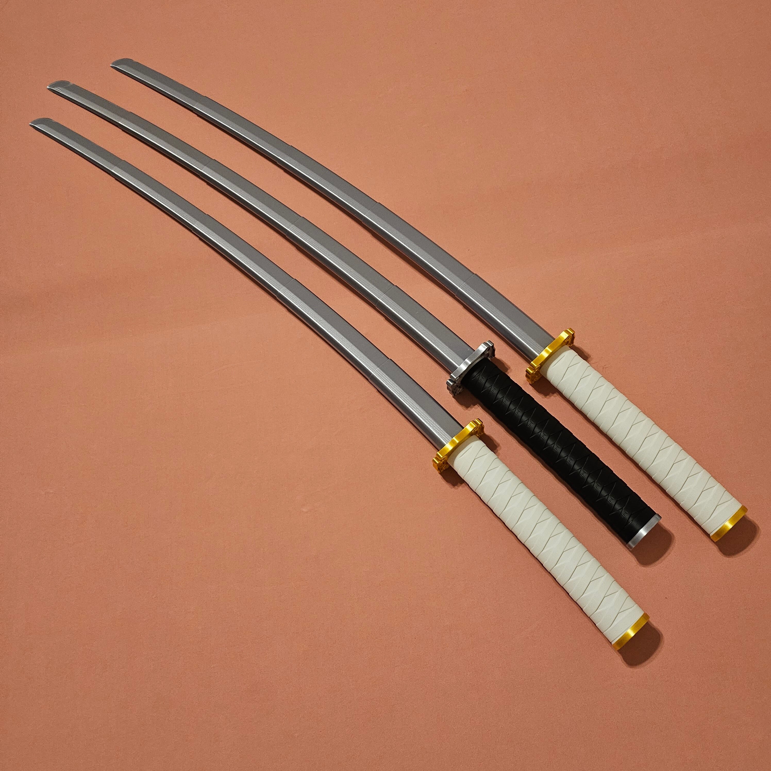 3D Printed Cosplay Toy, Collapsing Katana, Many Colors, Plastic