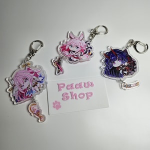 Zauberhafter Acrylständer, Honkai Pad 3, Acrylständer, Spiel, Yae Sakura, Raiden Mei, Elysia