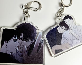 PRE-ORDER Acrylic Keychains, Green, Korean, Manhwa, BL