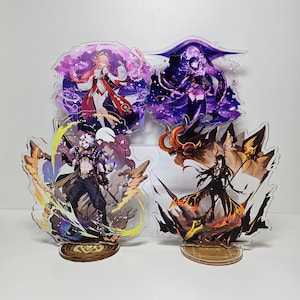 PRÉ-COMMANDE Supports acryliques Genshin Impact : Yae Miko, Raiden, Itto, Zhongli