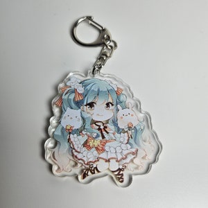 Enchanting Acrylic Keychain, Hatsune Miku Keychain, Vocaloid, Cute Miku