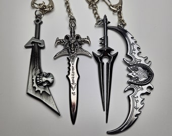 PRE-ORDINA Accessori, WoW, Armi di World of Warcraft, Portachiavi arma, Frostmourne, Thunderfury, Warglaives di Azzinoth