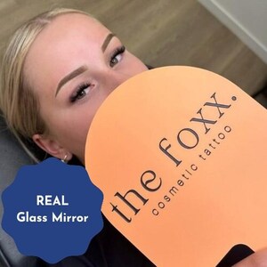 Handspiegel mit Logo | Personalisierter Handspiegel | Salon Dekor | Wimpern-Tech | Schönheit | Haare | Spritzen