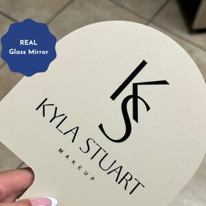 Handspiegel mit Logo | Personalisierter Handspiegel | MUA Spiegel | Wimpern-Tech | Schönheit | Make-up Artist Spiegel