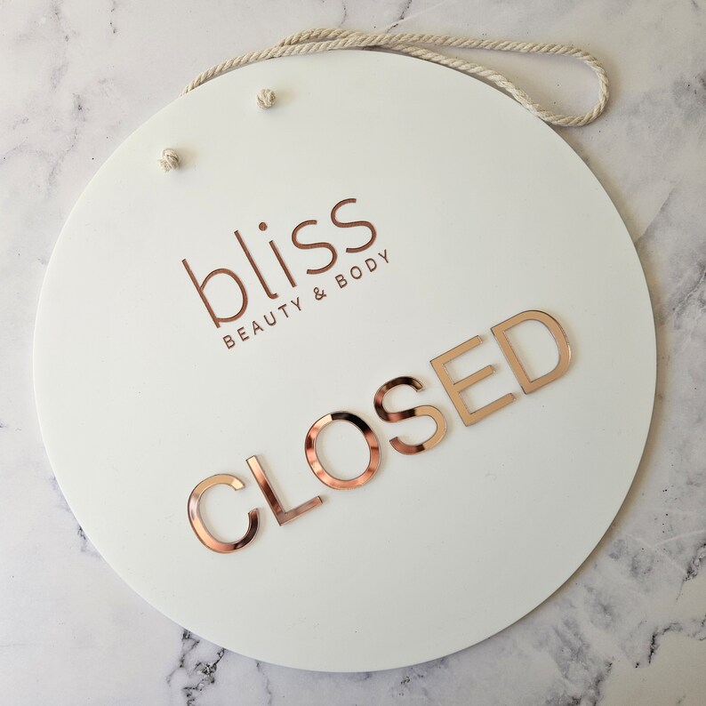 Open Closed Sign Acrylic Logo Sign Salon Sign - Etsy Australia