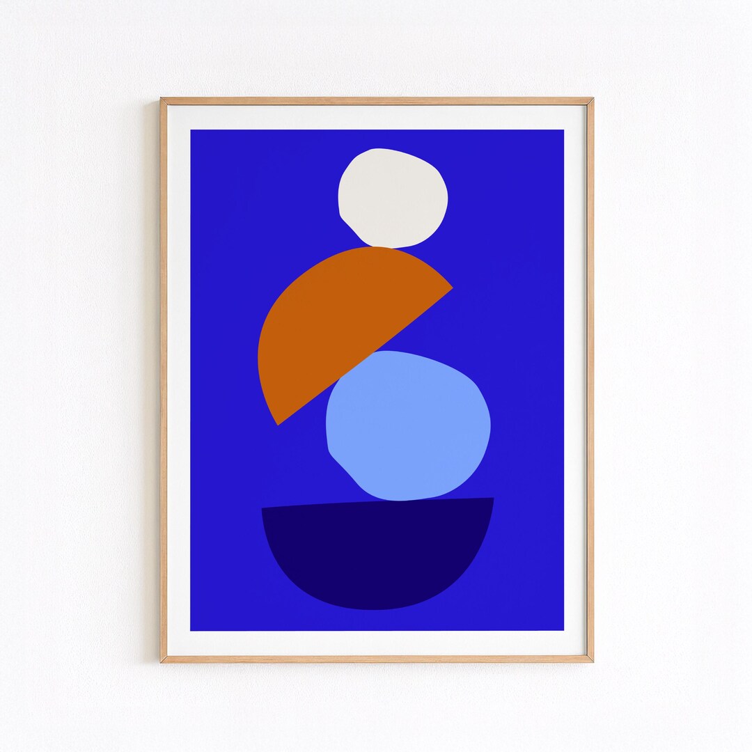 Abstract Geometric Wall Art Print, Mid Century Modern Printable Poster