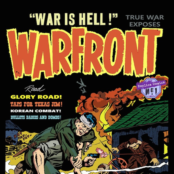 Warfront #1 Cover (1951, Golden Age) - Digital Restoration Poster