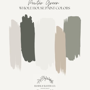 Refreshing Home Color Palette | Sherwin Williams | Green, Beige, White Scheme