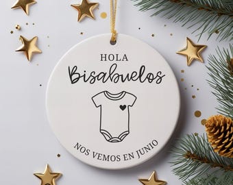 Hola Abuelitos, Hola Abuela, Spanish Hi Grandma Grandpa, Pregnancy Reveal to Grandparents,Spanish Pregnancy Announcement, Futuros Abuelitos
