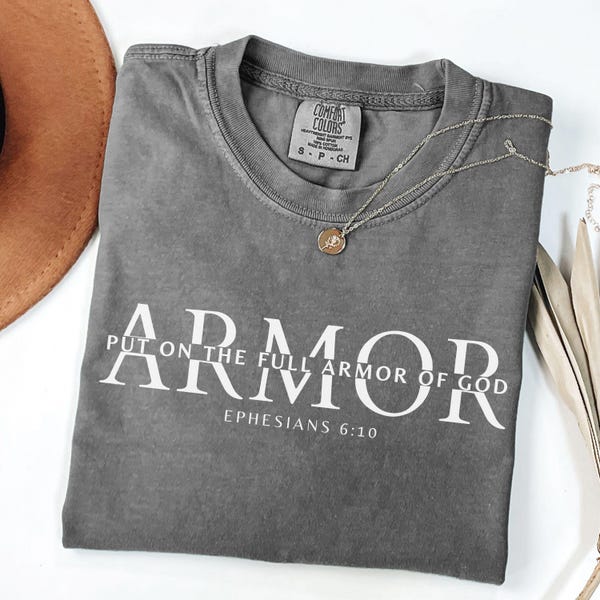 Comfort Colors® Armor of God Shirt, Bible Verse Shirt, Religious Shirt, Bible Verse Tee, God Lover Shirt, Jesus Shirts, Christian Apparel