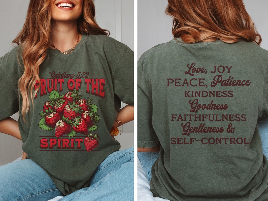 Fruits of the Spirit Shirt Fruits of the Holy Spirit Christian Themed T ...