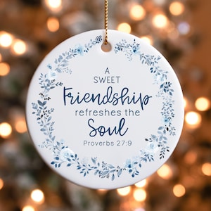 Christian Friends Gift, Friend Ornament, Gift For Bestfriend, Bestie Ornament, Gift For Christian Women, Bible Based Gift For Women