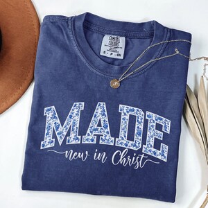 Comfort Colors Christian Shirt, Jesus Shirt, Christian Adult Baptism Gift, Washed by the Water Baptism Shirt,Baptism Shirt For Women