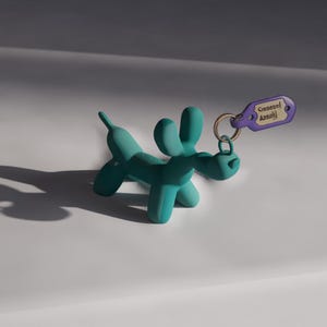 Balloon Dog Keychain STL File for 3D Printer Digital Model 3D Printable