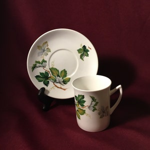 Elizabethian by Taylor and Kent England Cup and Saucer in Charming Dogwood Pattern