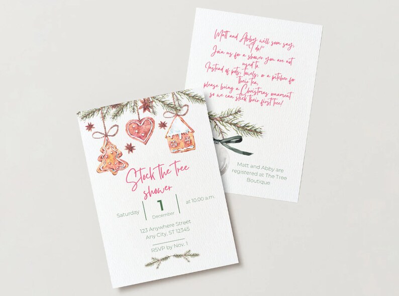 Stock the Tree Bridal Shower Invitation, Digital Bridal Shower ...