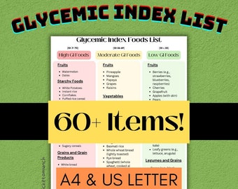 Printable Glycemic index food list, low gi index list low gi foods list diabetes glycemic gi index list printable gi index list high gi list