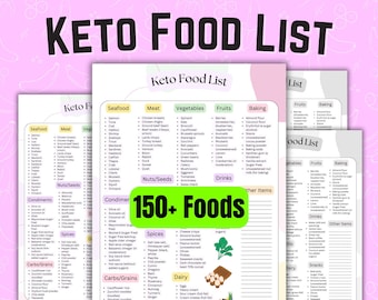Keto grocery list printable ~ Keto food list ~ keto diet list ~ low carb food list ~ ketogenic diet food list ~  low carb keto food chart