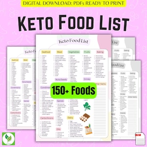 Keto grocery list printable ~ Keto food list ~ keto diet list ~ low carb food list ~ ketogenic diet food list ~  low carb keto food chart