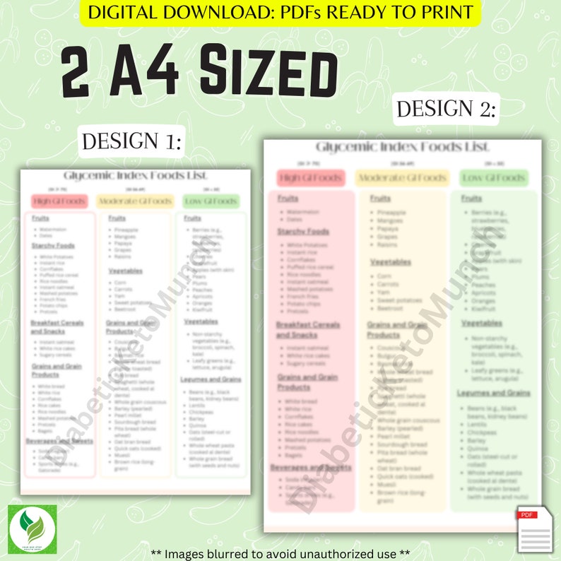 Printable Glycemic Index Food List, Low Gi Index List Low Gi Foods List ...