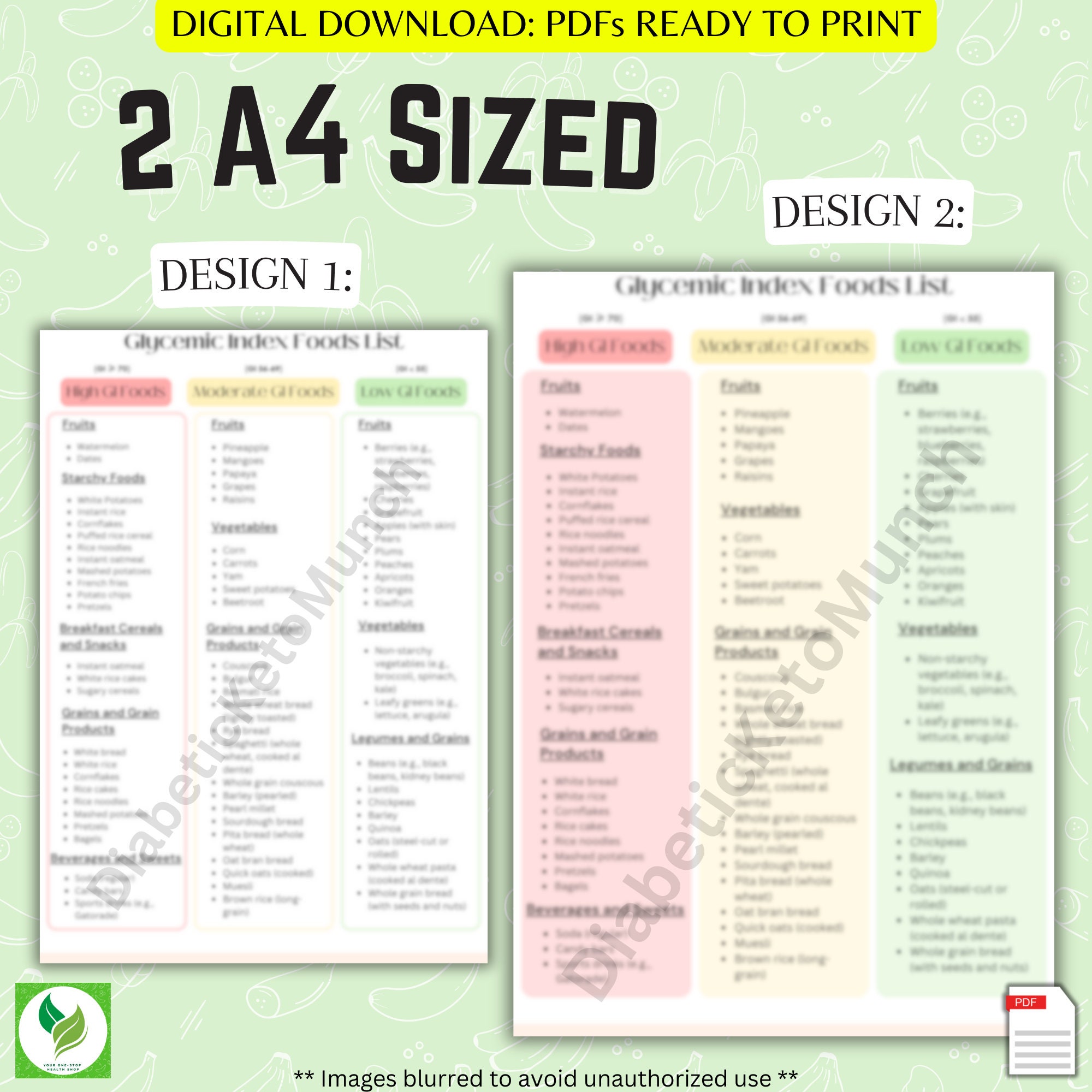 Printable Glycemic Index Food List, Low Gi Index List Low Gi Foods List Diabetes Glycemic Gi ...