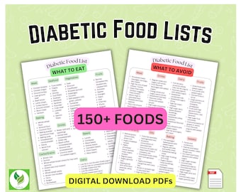 Diabetes Food List Printable, Foods to Eat & Avoid (PDF)